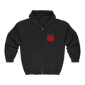 Red Soulmates Full-Zip Embroidered Hoodie