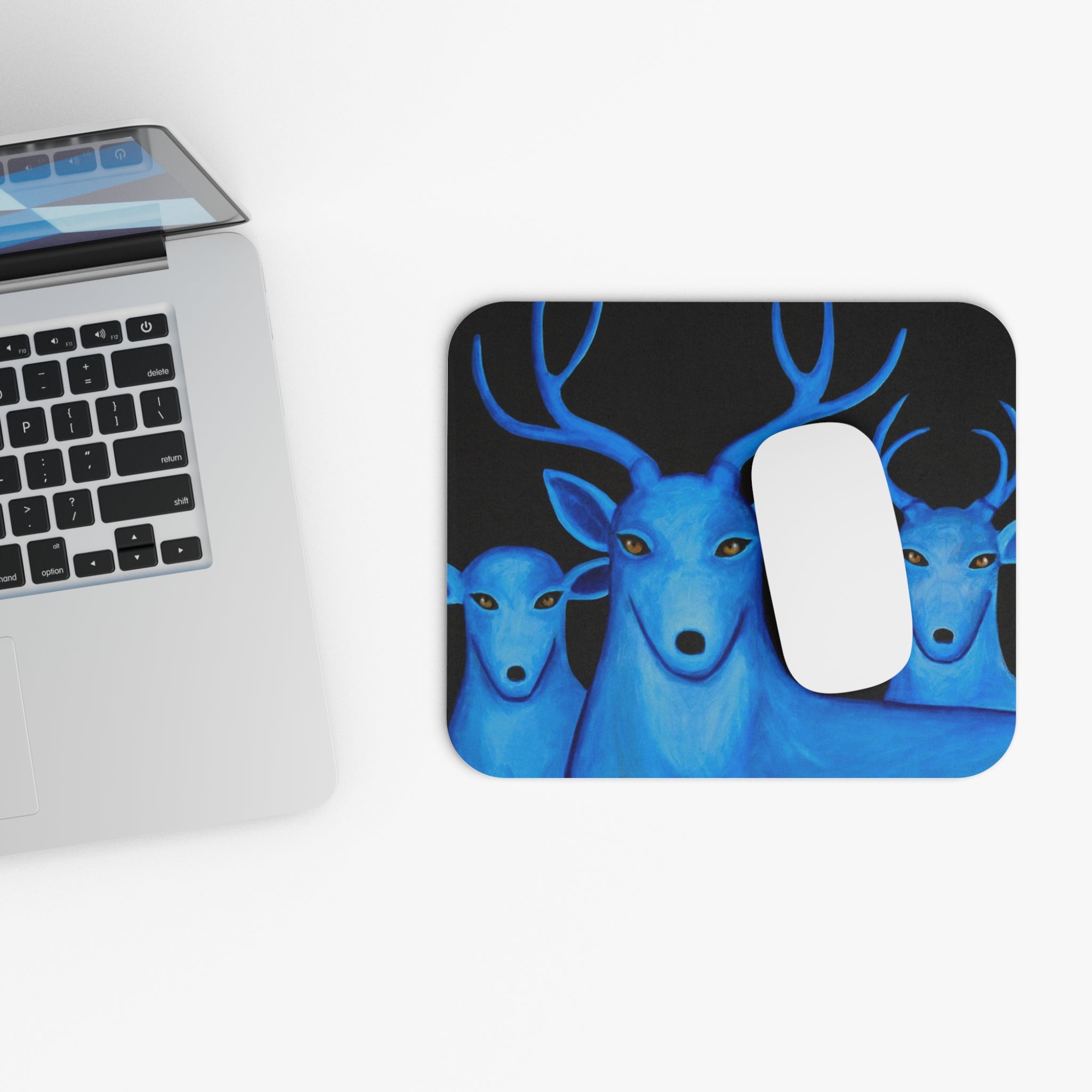 Blue Deer Mouse Pad