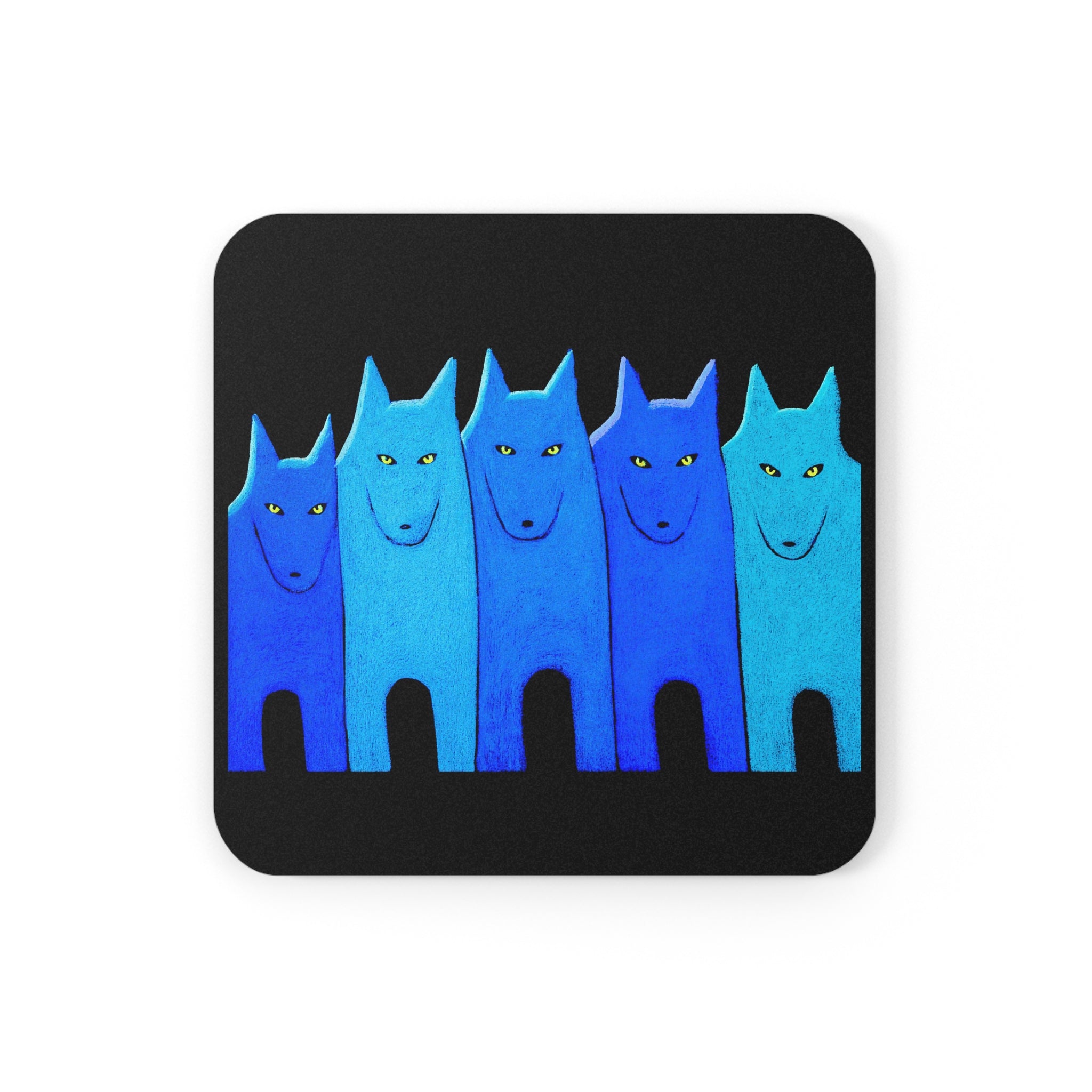 Carole LaRoche Blue Wolfpack Coaster