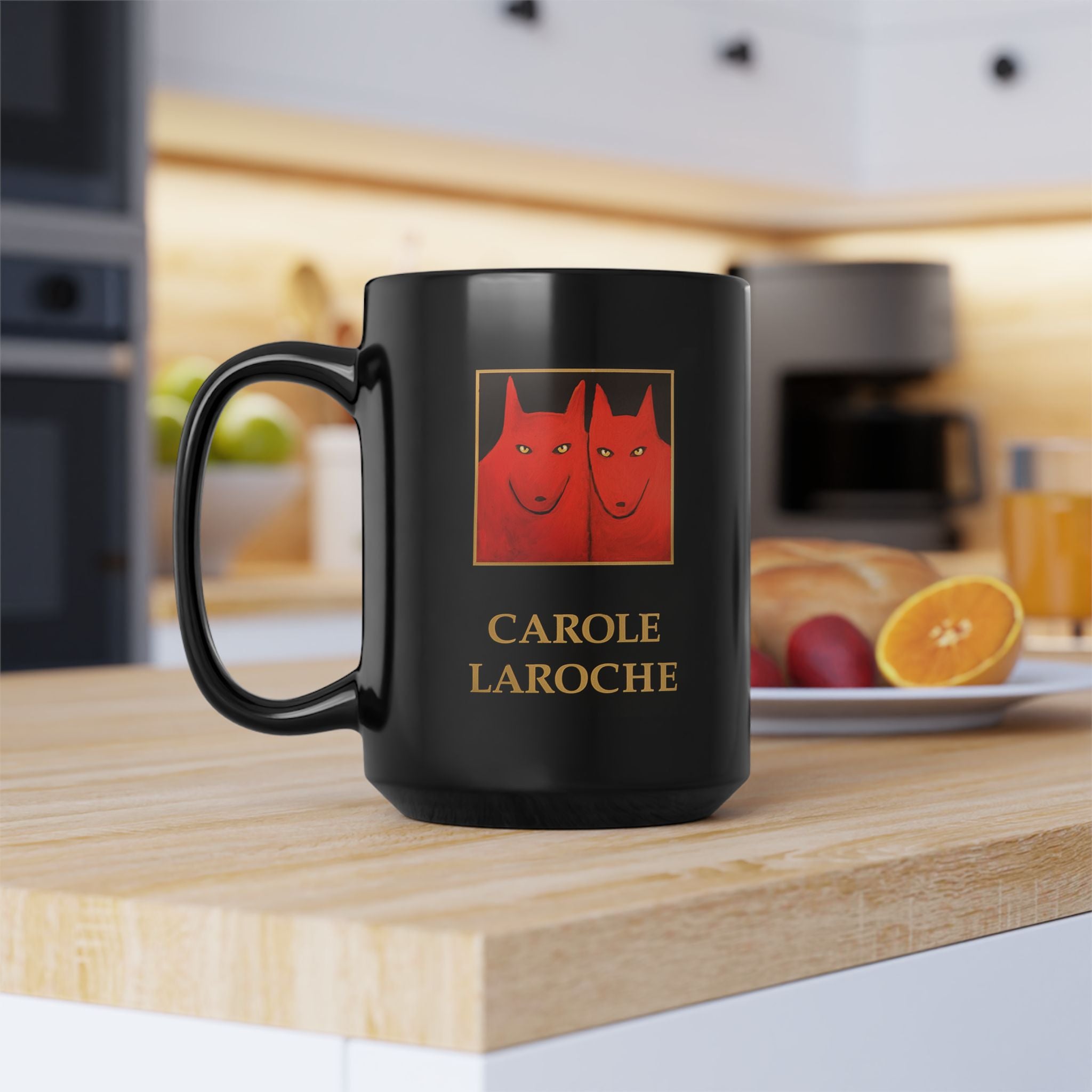 Carole LaRoche Black Mug -Right