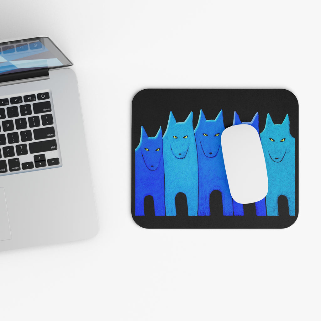 Blue Wolfpack Mouse Pad