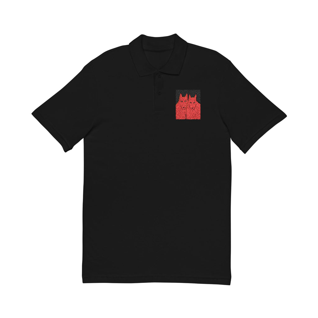 Red Soulmates Embroidered Polo