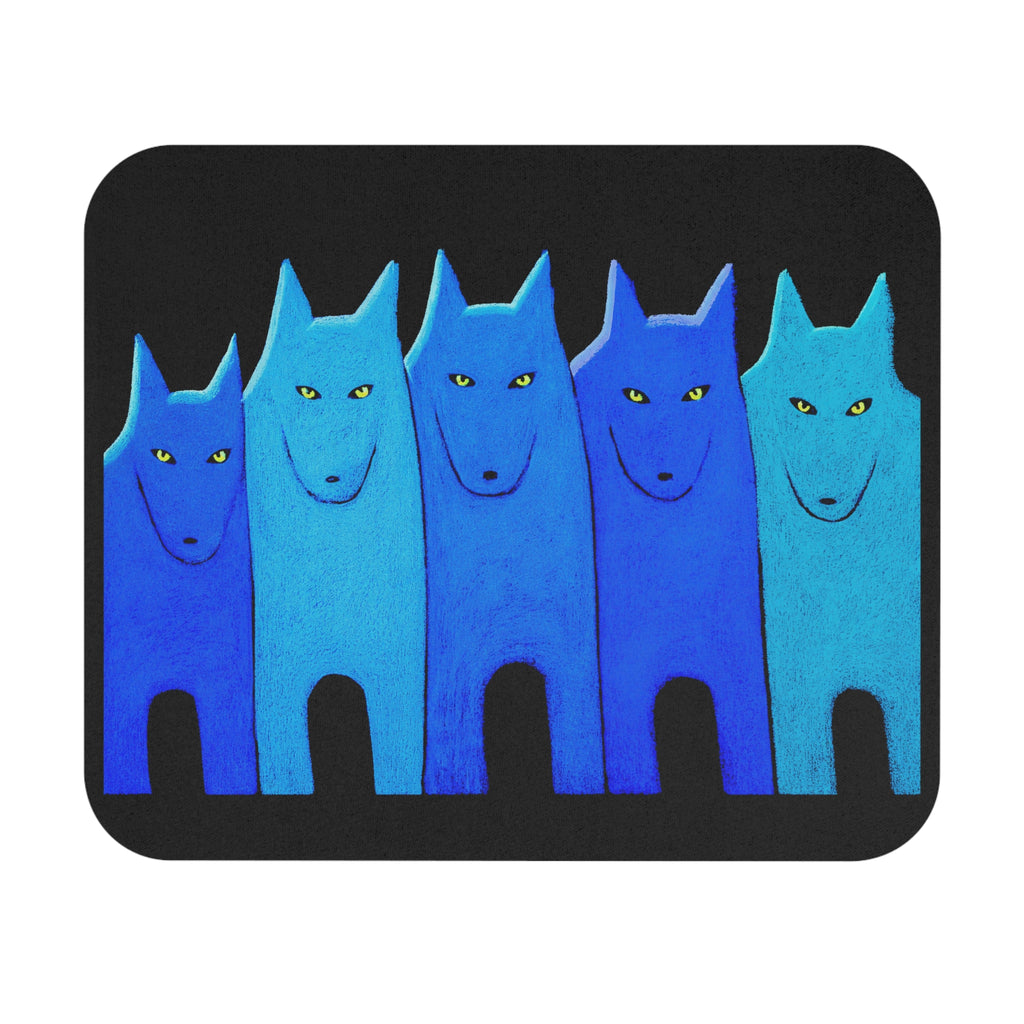Blue Wolfpack Mouse Pad