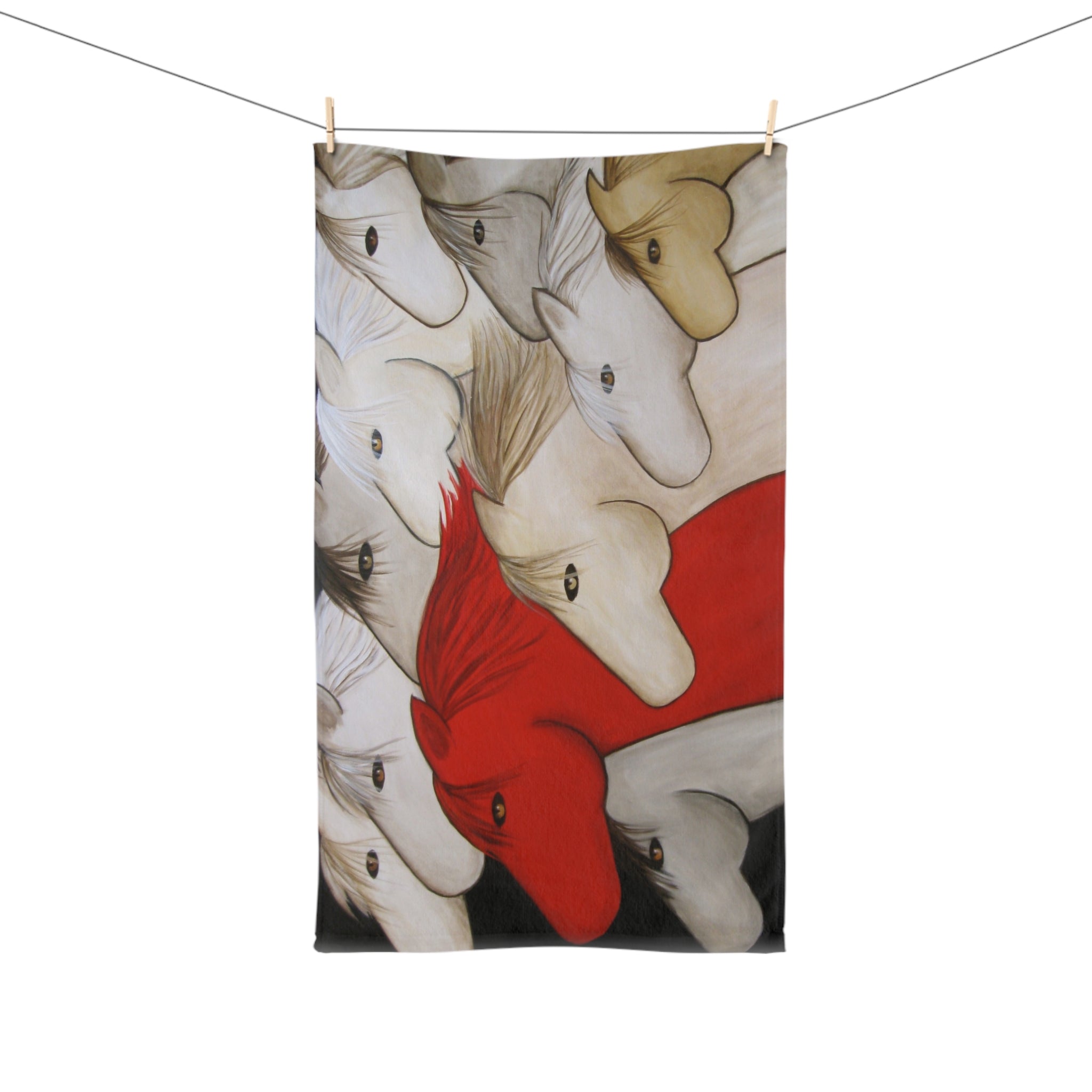 Carole LaRoche Red Pony Hand Towel