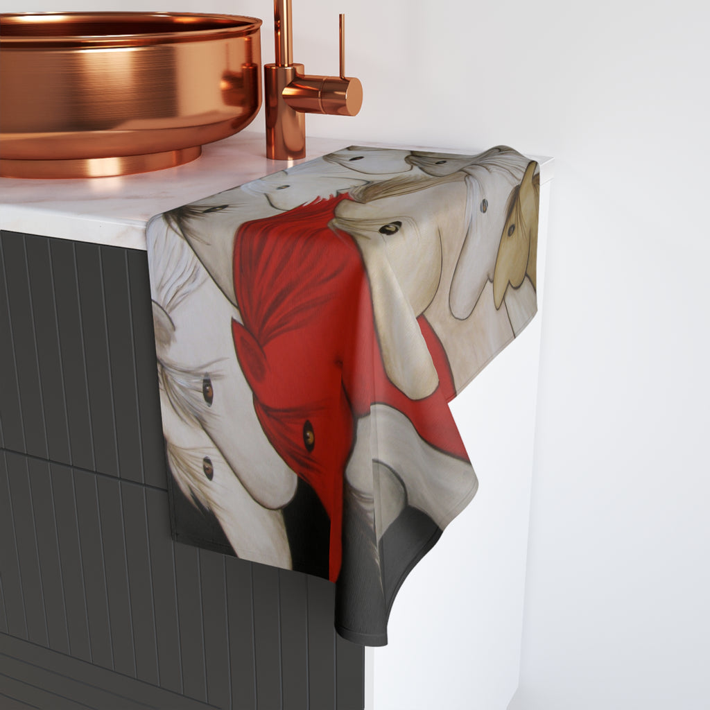 Carole LaRoche Red Pony Hand Towel