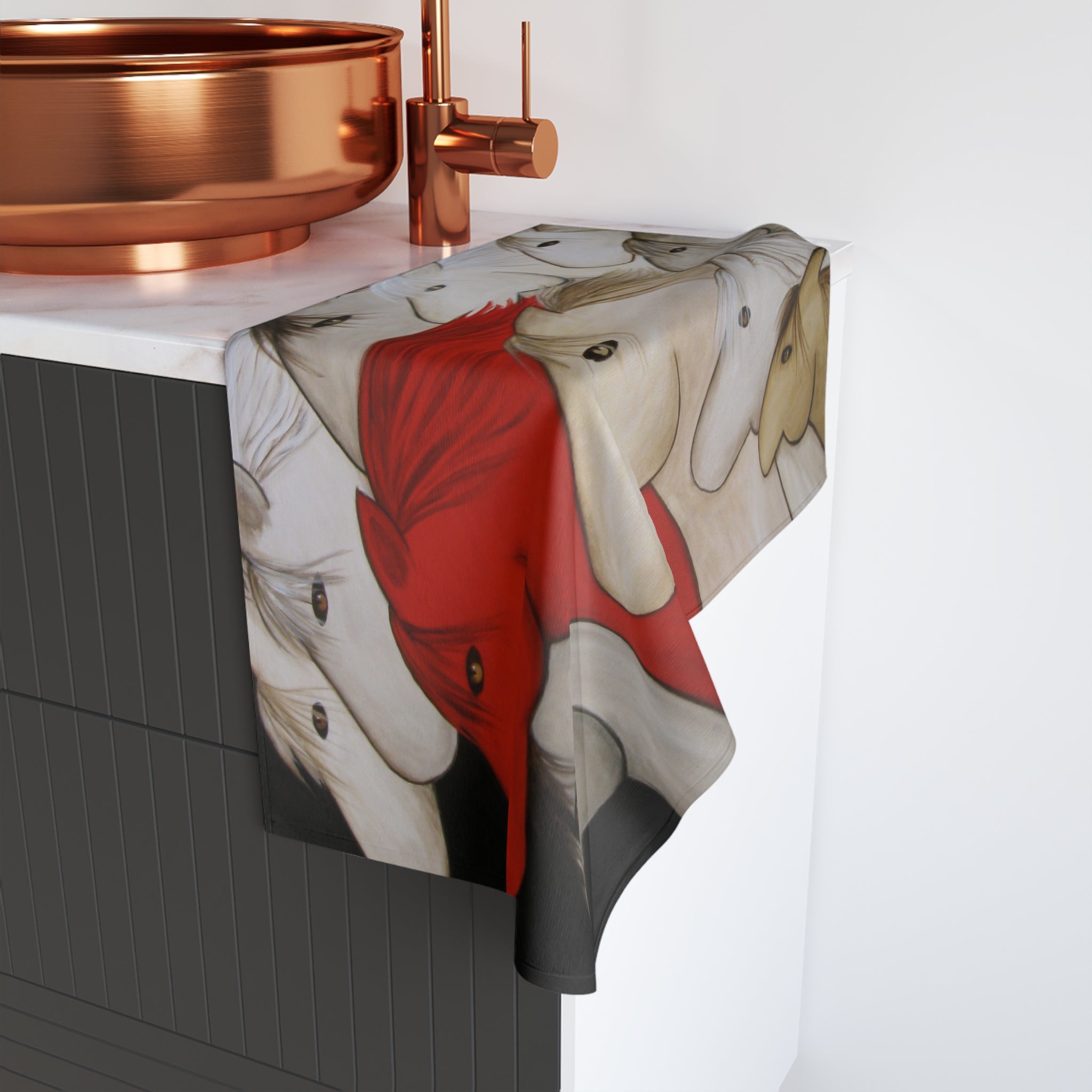 Carole LaRoche Red Pony Hand Towel