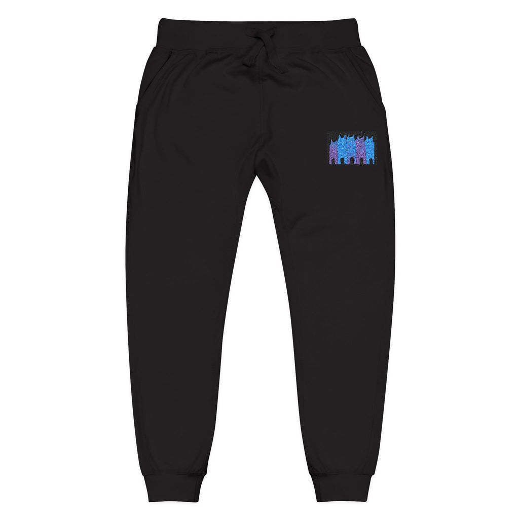 Carole LaRoche Embroidered Blue Wolfpack Series Unisex Sweatpants