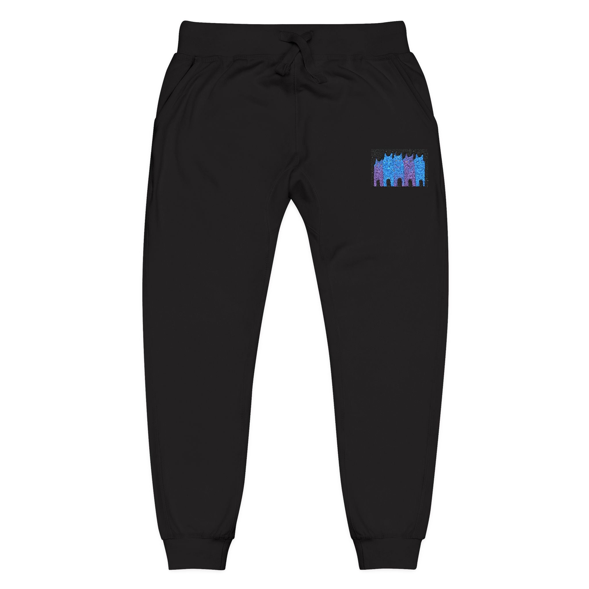 Carole LaRoche Embroidered Blue Wolfpack Series Unisex Sweatpants