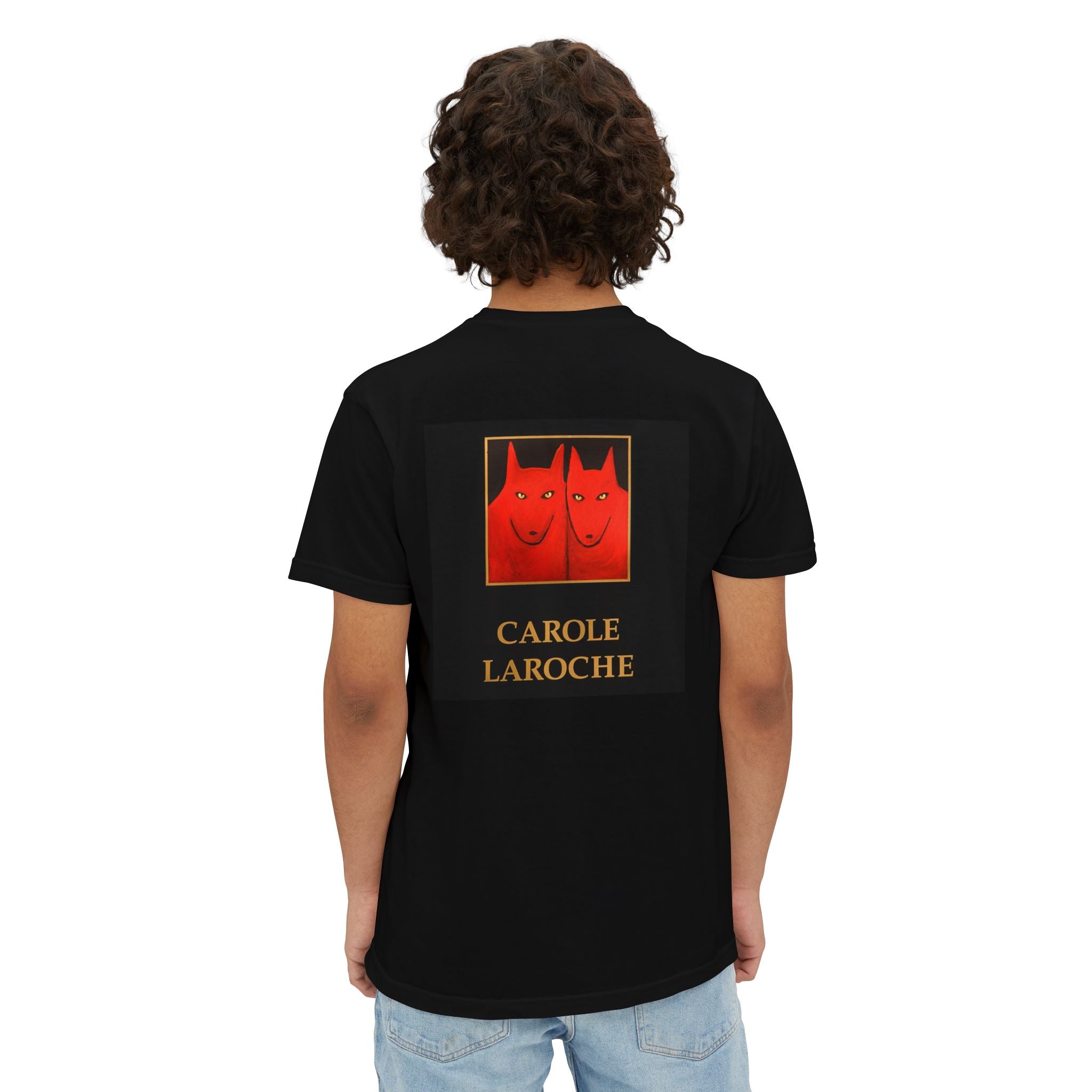 Red Soulmates Pocket T-Shirt — Carole Laroche Graphic Tee