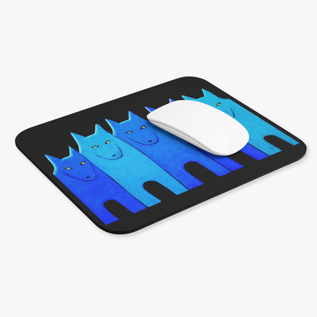 Blue Wolfpack Mouse Pad